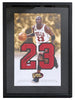 Michael Jordan Signed Jersey Numbers #23 Finals Display Upper Deck UDA COA