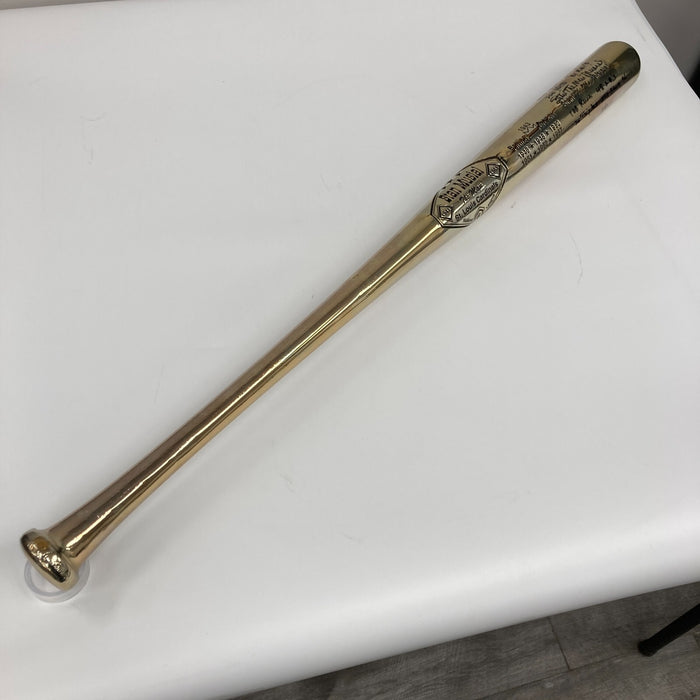 Stan Musial Batting Champion Signed Inscribed STATS Silver Baseball Bat Beckett