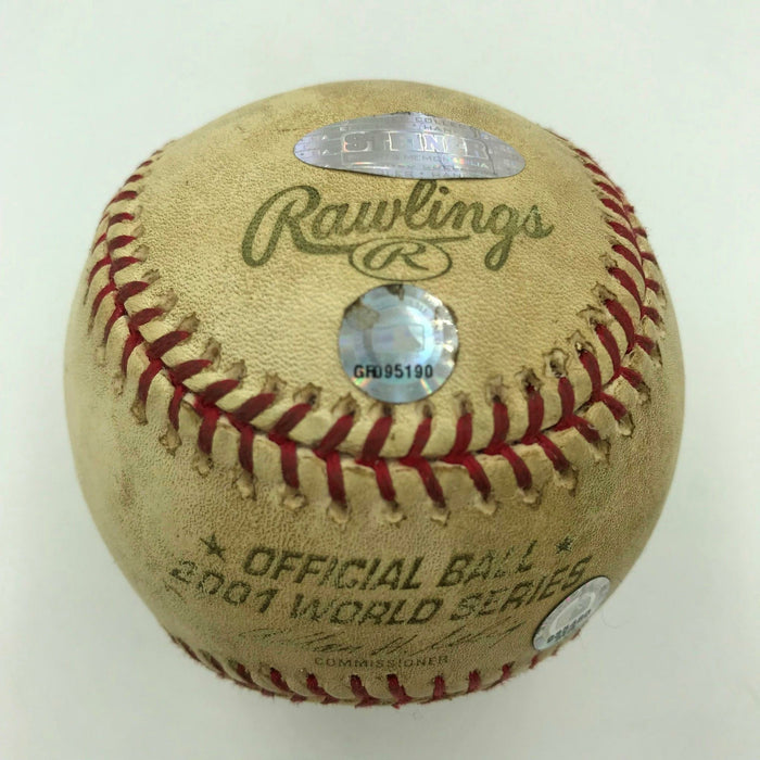 2001 World Series Game 1 Game Used Baseball Signed By Curt Schilling Steiner COA