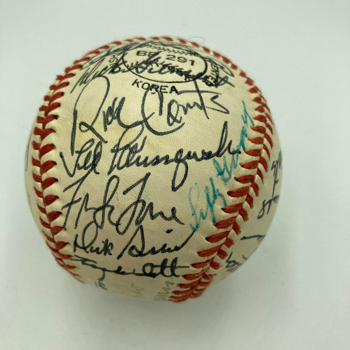 Willie Mays Hank Aaron 1970's Hall Of Fame Multi Signed Baseball 31 Sigs JSA COA