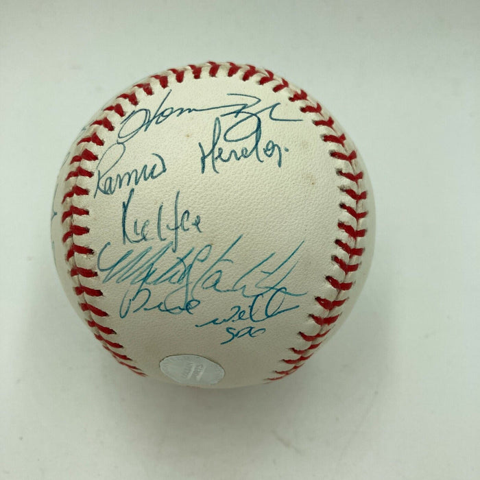 1998 New York Yankees World Series Champs Team Signed Baseball Derek Jeter JSA