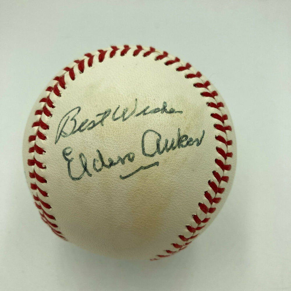 Elden Auker Signed American League Macphail Baseball Detroit Tigers JSA COA