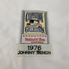 Johnny Bench Signed Inscribed Cincinnati Reds STAT Mitchell & Ness Jersey JSA