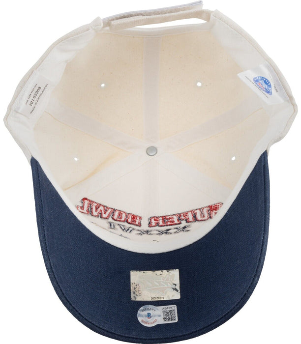 Tom Brady 2001 New England Patriots Super Bowls Champs Team Signed Hat Beckett