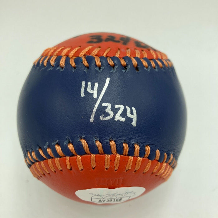 Nolan Ryan "324 Wins" Signed Houston Astros Spinneybeck Baseball JSA COA