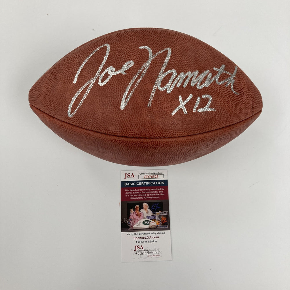 Joe Namath Signed NFL Wilson Game Football JSA COA