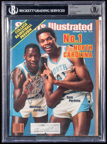 Michael Jordan Signed 1983 First Sports Illustrated Magazine BGS Beckett