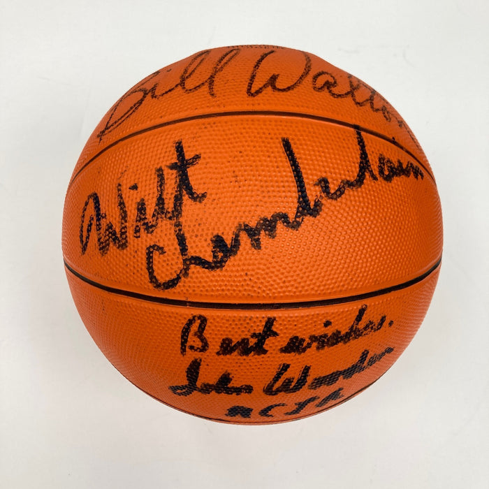 Wilt Chamberlain Abdul Jabbar Shaq Lakers Legends Signed Basketball JSA COA