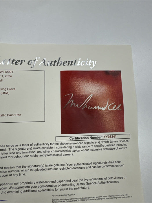 Mint Muhammad Ali Signed Everlast Boxing Gloves JSA COA