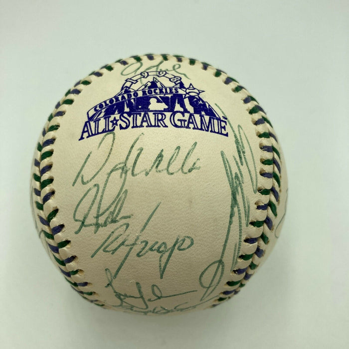 Derek Jeter Ken Griffey Jr. 1998 All Star Game Team Signed Baseball JSA COA