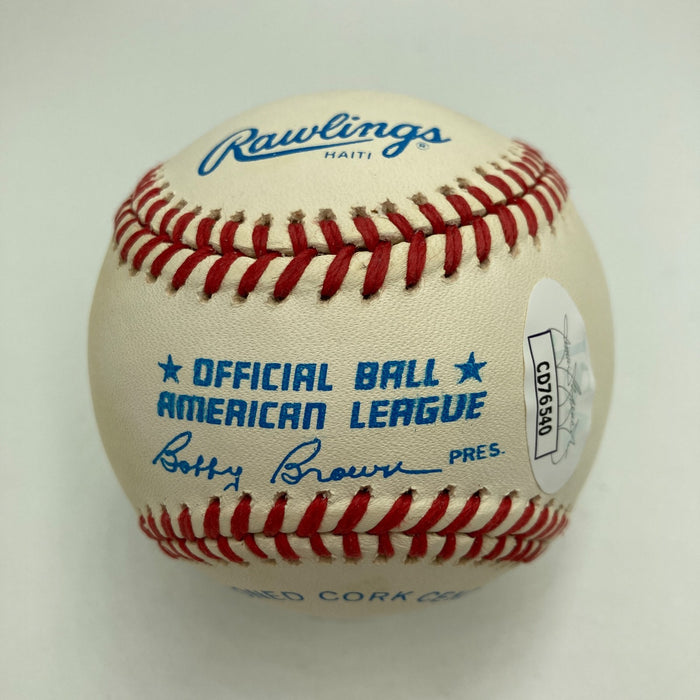 Ed Rapuano Umpire Signed American League Baseball JSA COA