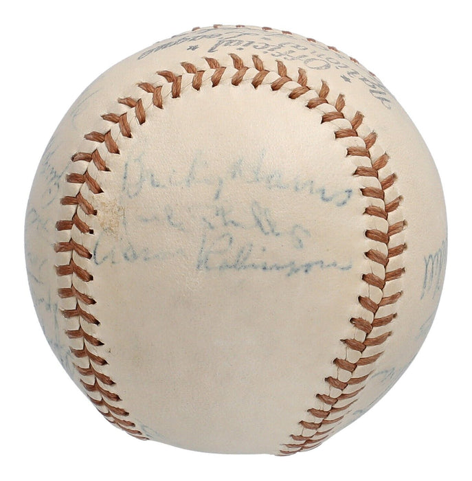 1947 New York Yankees World Series Champs Team Signed Baseball JSA COA