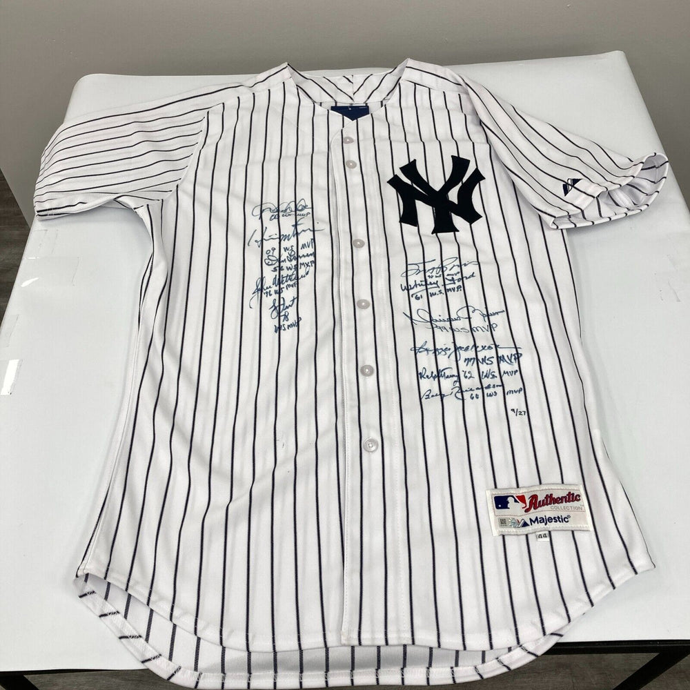 Derek Jeter New York Yankees World Series MVP's Signed Jersey 11 Sigs MLB Auth