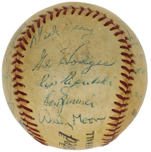 1959 Los Angeles Dodgers World Series Champs Team Signed Baseball PSA DNA COA