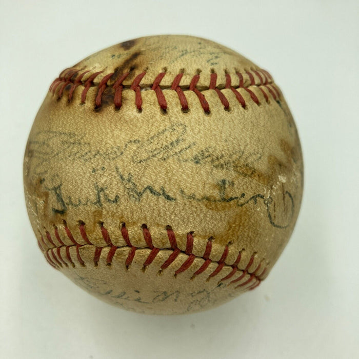 1945 Detroit Tigers World Series Champs Team Signed Baseball Greenberg JSA COA