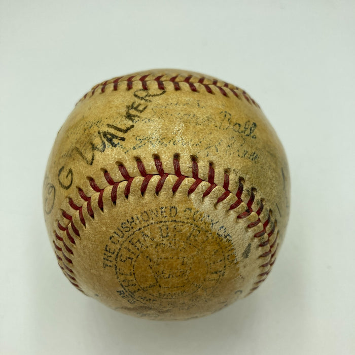 1934 Detroit Tigers AL Champs Team Signed Baseball Hank Greenberg JSA COA