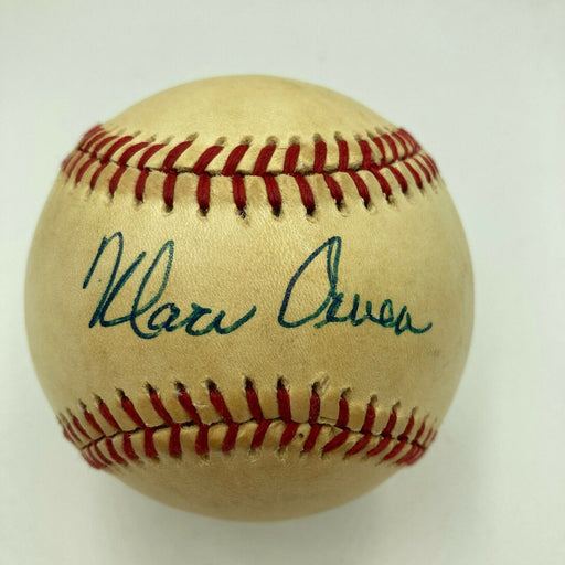 Marv Owens Signed American League Macphail Baseball Detroit Tigers JSA COA
