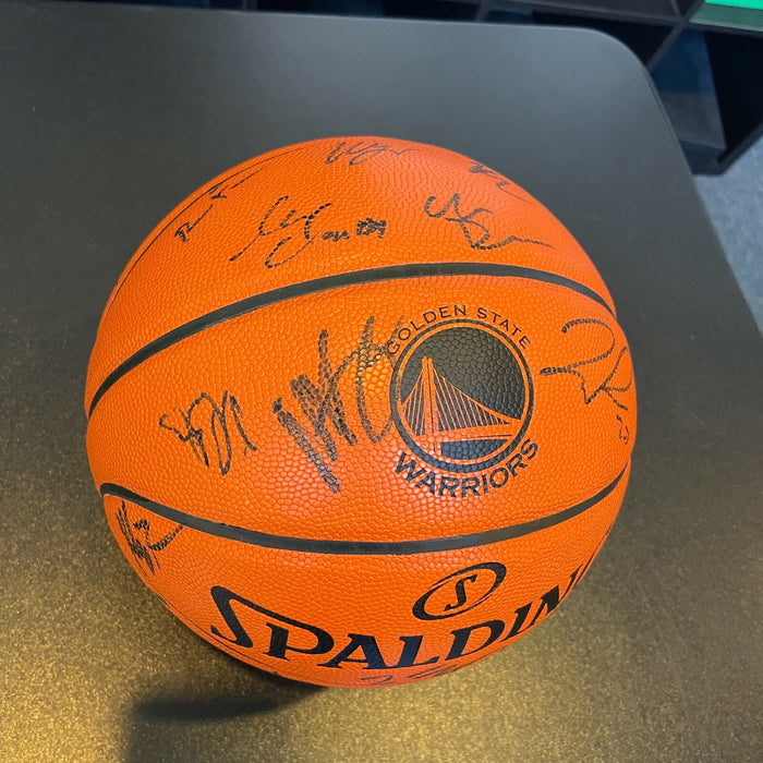 2016-17 Golden State Warriors NBA Champs Team Signed Game Basketball Beckett COA