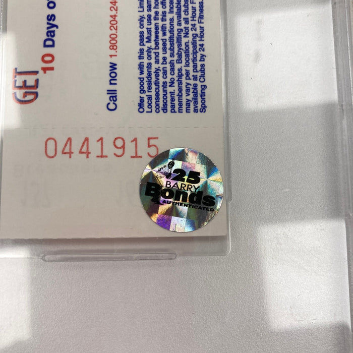 Barry Bonds Signed 500 Home Run April 17, 2001 Full Ticket PSA 9 MINT