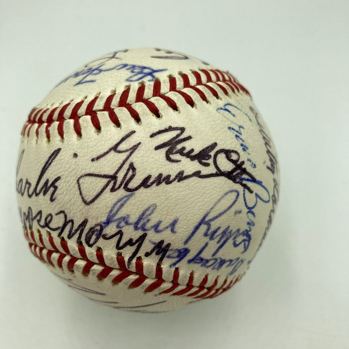 Chicago Cubs & White Sox Legends Signed Baseball Ernie Banks Nellie Fox JSA COA