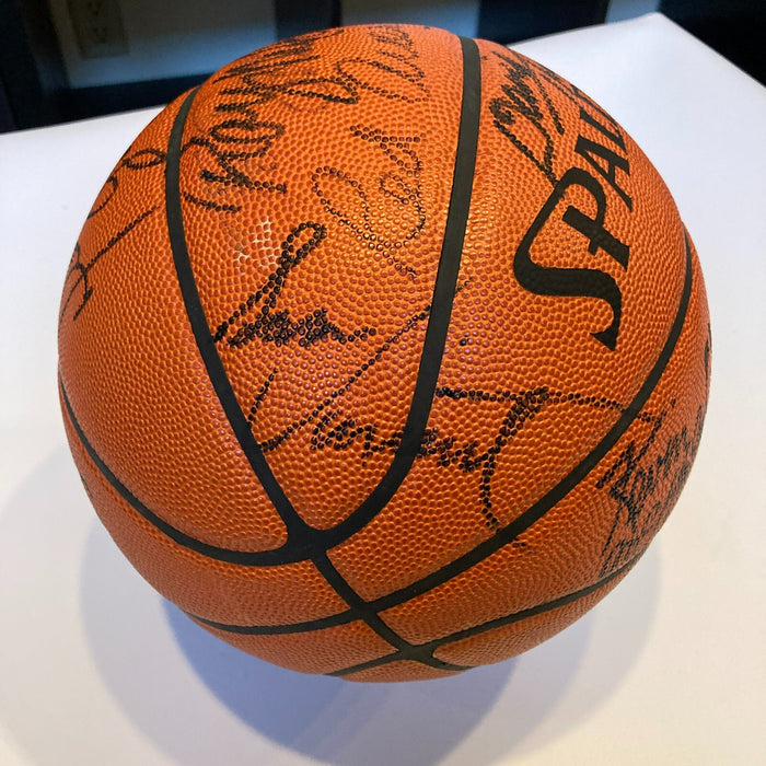 1985 Boston Celtics NBA Champs Team Signed Official NBA Game Basketball PSA DNA