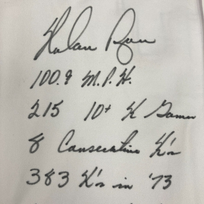 Nolan Ryan Signed Heavily Inscribed Texas Rangers Game Model STAT Jersey Beckett