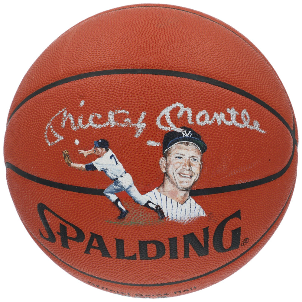 MIckey Mantle Signed Official NBA Game Basketball JSA COA RARE
