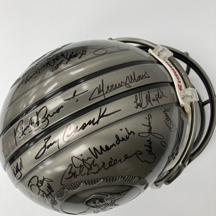 Beautiful 1972 Miami Dolphins Super Bowl Champs Team Signed Pewter Helmet JSA