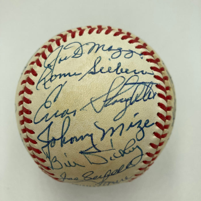 Mickey Mantle Joe Dimaggio New York Yankees Greats Signed Baseball 35 Sigs JSA