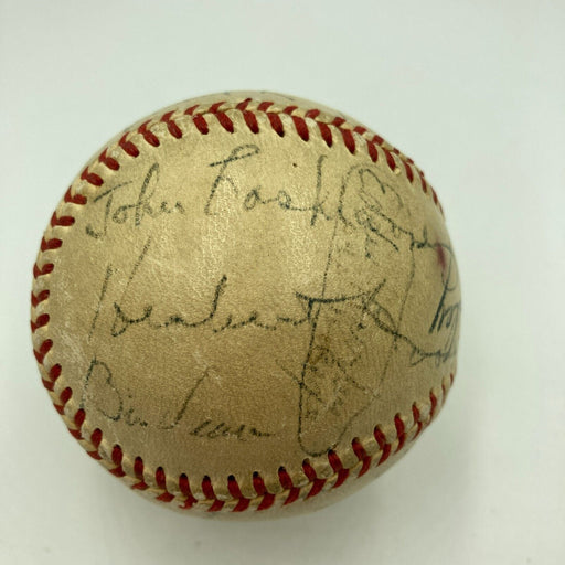 1952 World Series Game Used Baseball Signed By Attendees & Umpires JSA COA