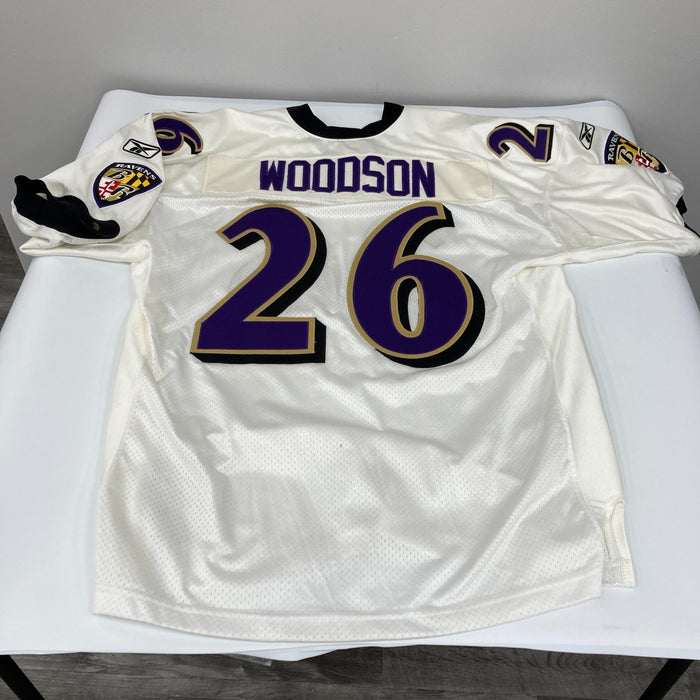 2001 Rod Woodson Authentic Baltimore Ravens Reebok Game Model Jersey
