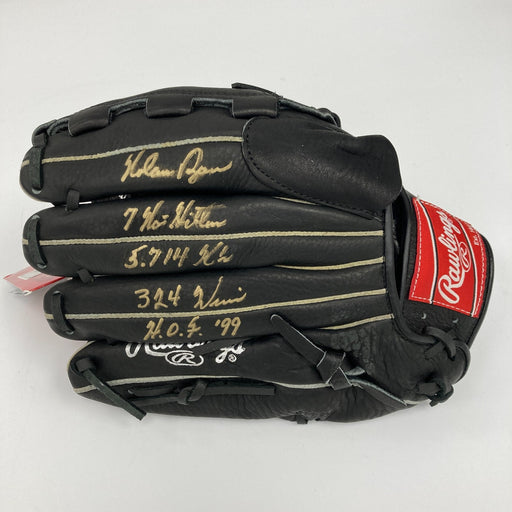 Nolan Ryan Signed Heavily Inscribed STATS Baseball Glove PSA DNA Certified