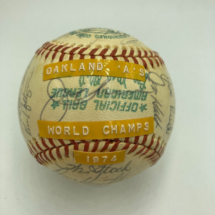 1974 Oakland A’s World Series Champs Team Signed Baseball JSA COA