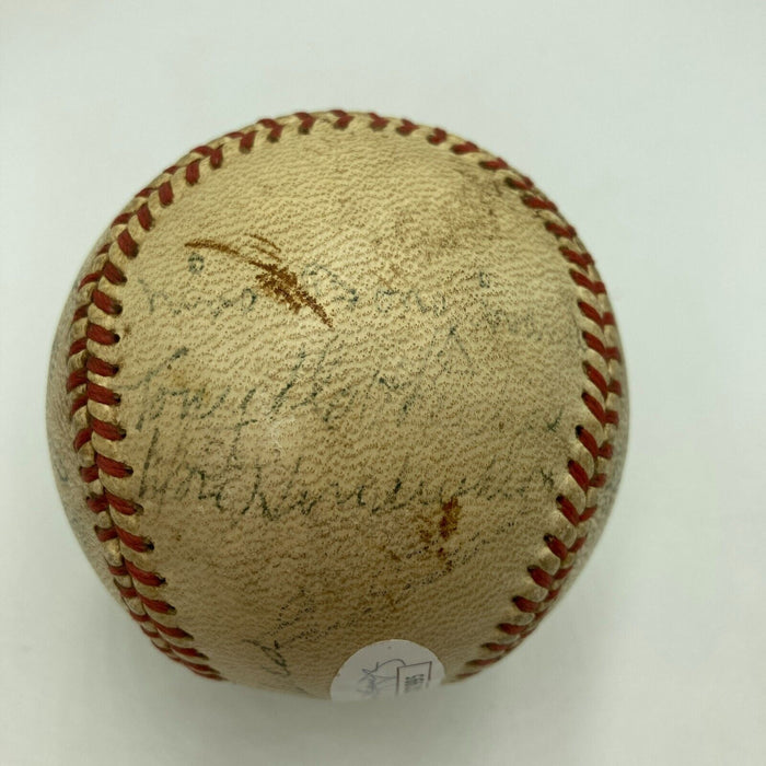 Phil Rizzuto 1940 Kansas City Blues Rookie Minor League Team Signed Baseball JSA