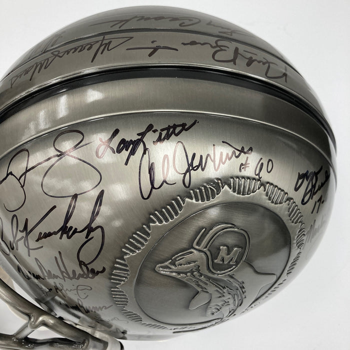 Beautiful 1972 Miami Dolphins Super Bowl Champs Team Signed Pewter Helmet JSA