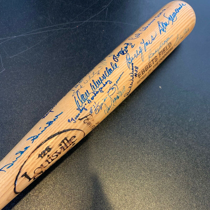 Rare Brooklyn & Los Angeles Dodgers Legends Multi Signed Bat 45 Sigs! JSA COA