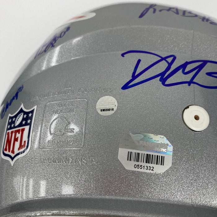 Tom Brady 2014 New England Patriots Super Bowl Champs Team Signed Helmet Steiner