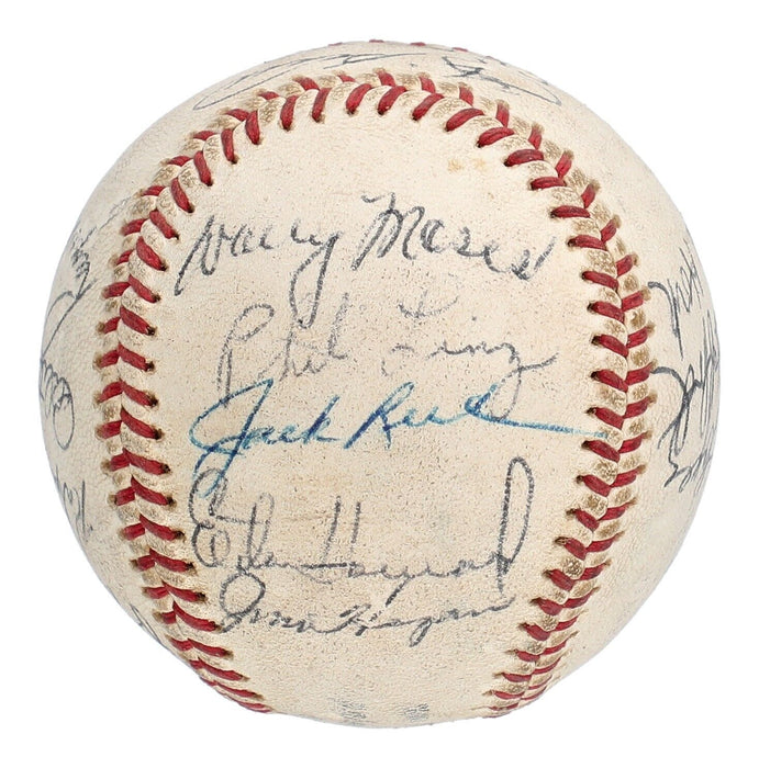 1962 New York Yankees W.S. Champs Team Signed Baseball Mickey Mantle Maris JSA