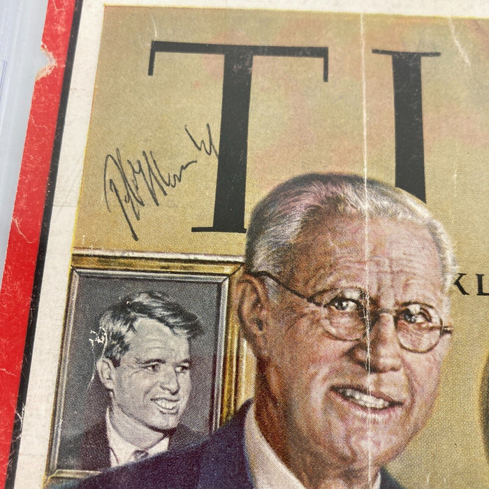 Robert F. Kennedy Ted Kennedy & Rose Kennedy Signed 1960 Time Magazine PSA DNA