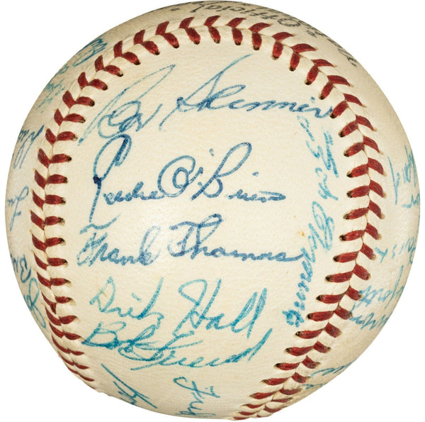 Beautiful Roberto Clemente 1956 Pittsburgh Pirates Team Signed Baseball PSA DNA.