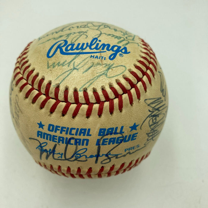1984 California Angels Team Signed AMerican League Baseball Reggie Jackson JSA