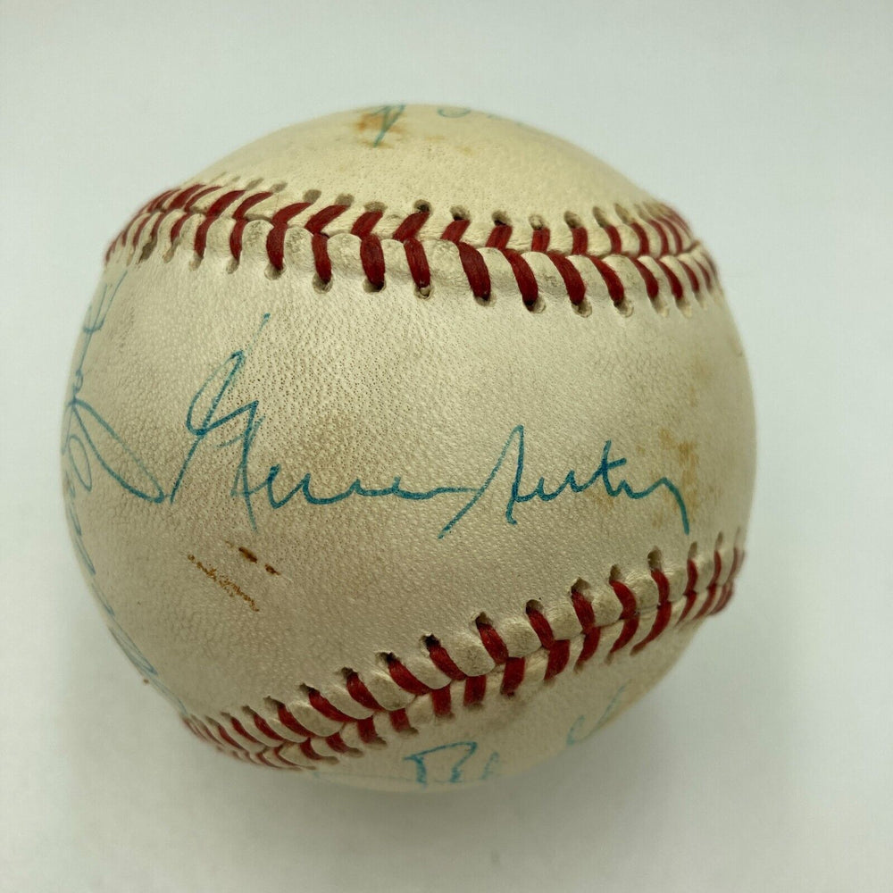 Gene Autry Reggie Jackson Rod Carew California Angels Signed Baseball
