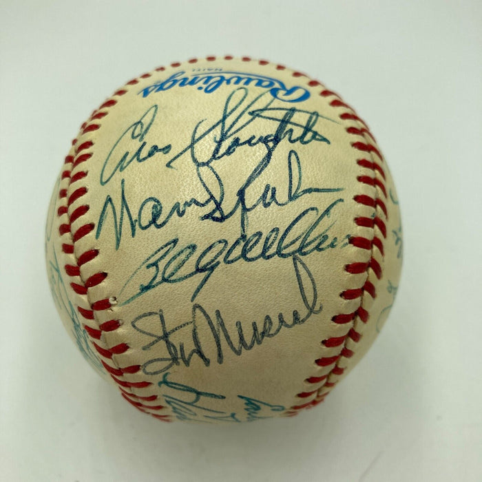 Mickey Mantle Joe Dimaggio Hank Aaron HOF Multi Signed Baseball JSA COA