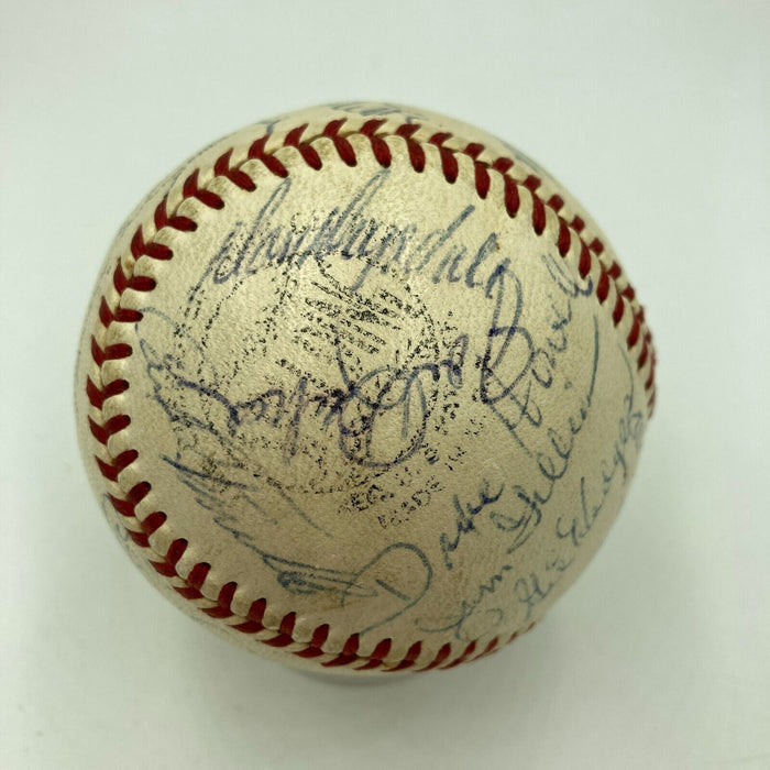 Jackie Robinson 1956 Brooklyn Dodgers NL Champs Team Signed Baseball JSA COA