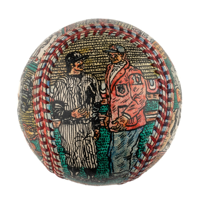 Bucky Dent Historic 1978 Home Run Hand Painted George Sosnak Folk Art Baseball
