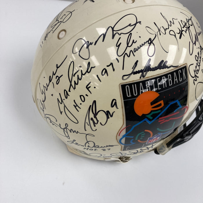 Bart Starr Joe Montana Dan Marino Quarterback Legends Signed Helmet 27 Sigs JSA
