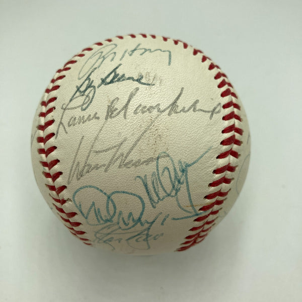 1989 Oakland A’s World Series Champs Team Signed Baseball 29 Sigs JSA COA