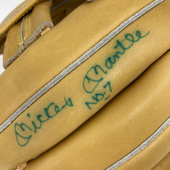 Mickey Mantle No. 7 Signed Rawlings Baseball Glove JSA COA