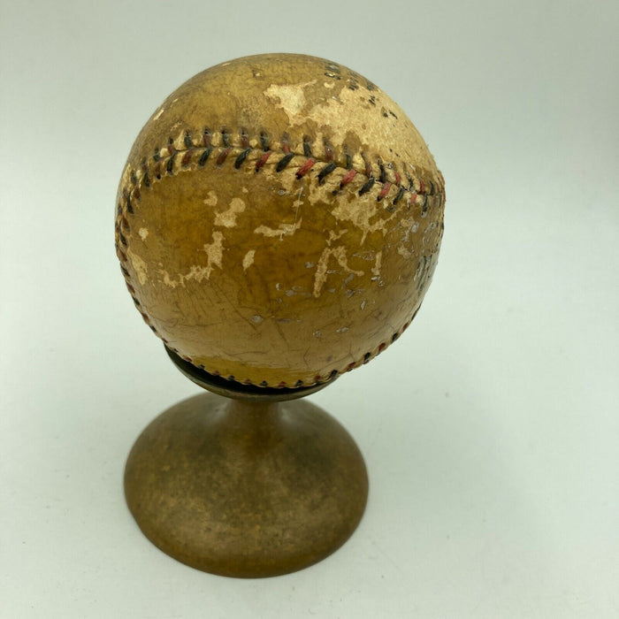 Vintage 1920's Signed Game Used National League Baseball Trophy