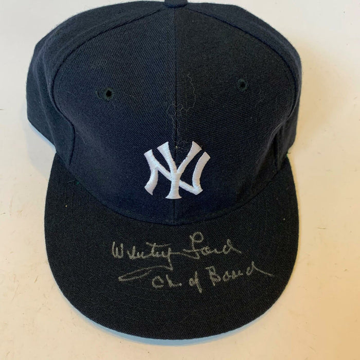 Whitey Ford Chairman Of The Board Signed Game Model New York Yankees Hat JSA COA